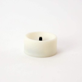 MARTHA STEWART Flameless LED, Tealight Candles,Plastic, Ivory with Batteries, 12 Piece Set