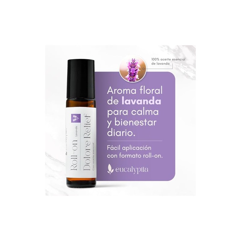 Aceite Esencial Roll Aroma Lavanda Mini Portátil Relajación Estrés Dolor
