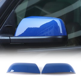 LLKUANG ABS Outside Side Rearview Mirror Cover Trim Sticker Compatible with Toyota Tundra 2007-2021 Crew Max Sequoia 2008-2020 (Rearview Mirror With Turn Signal Model Does Not Fit)2PCS (Blue)