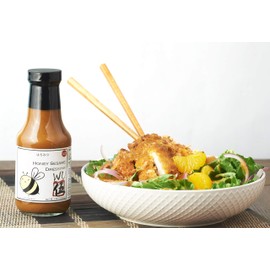 Wu Japanese Ginger Dressing - ALL NATURAL - NO PRESERVATIVES - GLUTEN FREE - MADE WITH POWERFOODS - SALAD DRESSING -10.7 FL OZ (Honey Sesame Ginger, 4 Bottles)
