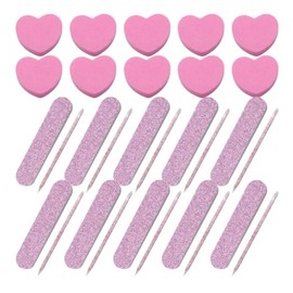 Beavorty Kit De Herramientas Para Uñas Con 10 Limas Pulidoras En Forma De Corazón Palitos De Manicura Y Bloques Amortiguadores Pequeños Portátiles Para Manicura Y Pedicura En Casa