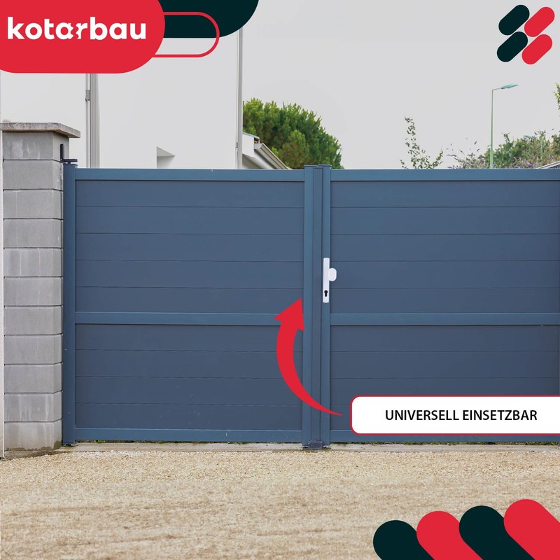KOTARBAU® Door Handle Set 92 mm Long Plate White Profile