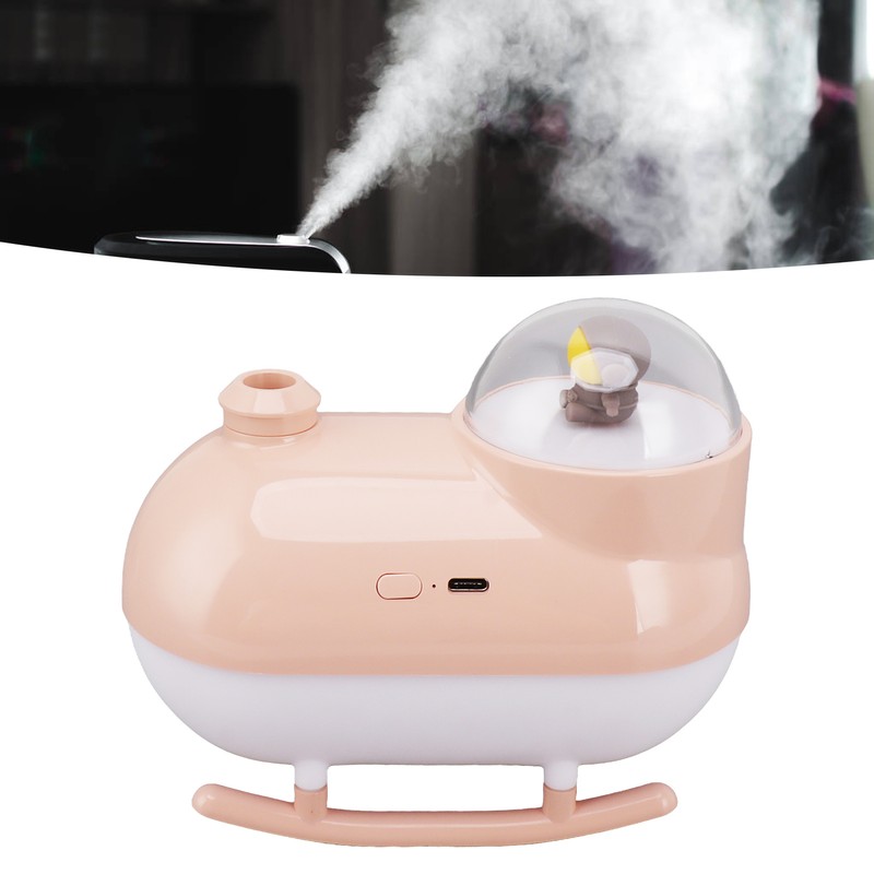 Small Humidifier Desktop Humidifier Cartoon Astronaut Train Colorful Lighting USB
