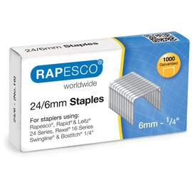 Rapesco Rapesco S24607Z3 24/6mm (No.16) Verzinkte Heftklammern, 1000 Stück