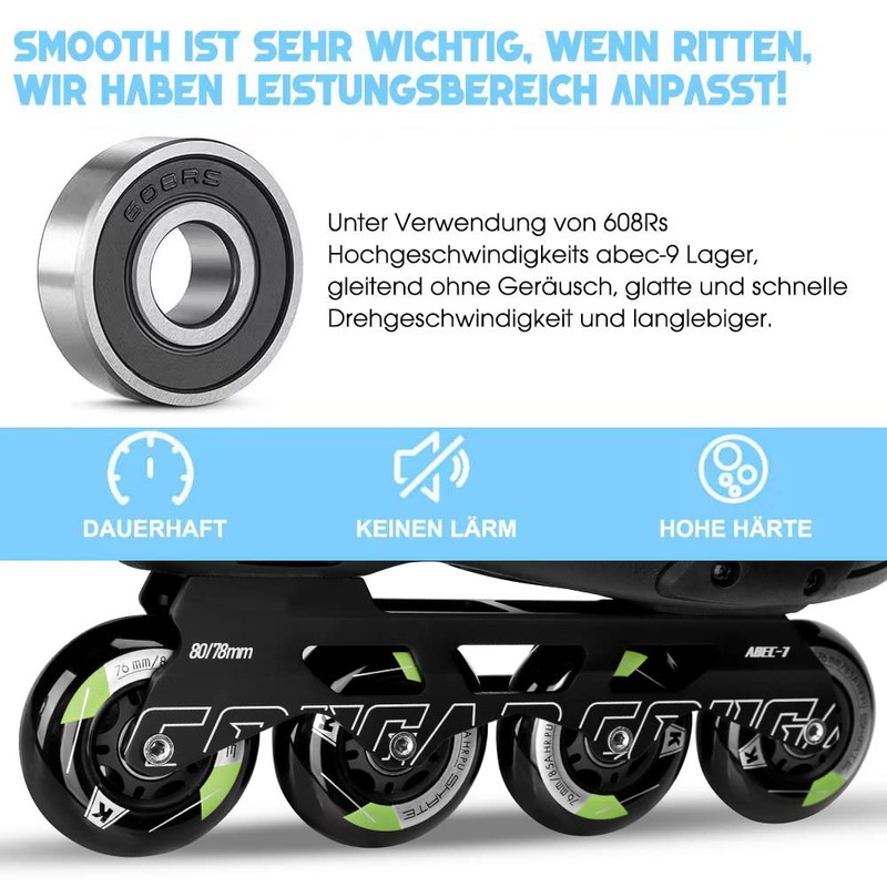 Inline Skate Wheels 80 mm 76 mm 72 mm -