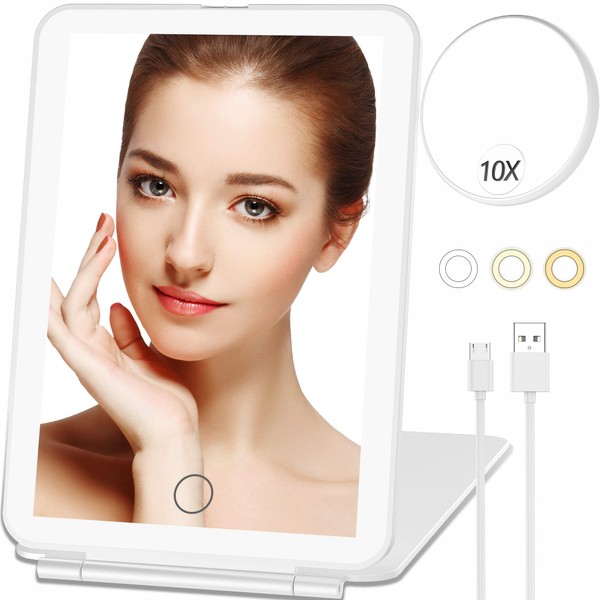 Mecion Makeup Mirror with 10X Magnifying Mirror, Vanity Mirror with
