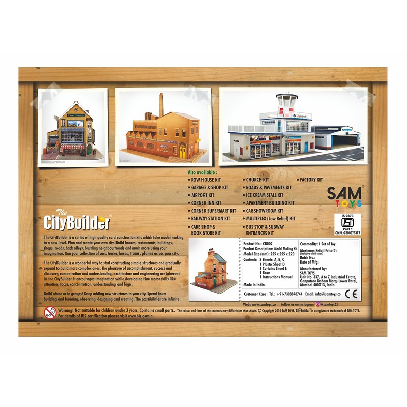 O Gauge (7mm) 1:43 Scale Model Railway Building Corner Row