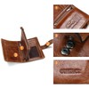 Contacts Herren Geldbörse Echtes Leder-Geschäft Bifold Trifold Mappen-Kartenhalter-Münzen-Tasche Braun