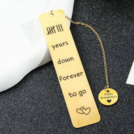 8th Anniversary Birthday Gift for Fiancee Fiance 8Years Happy Anniversary Bookmark for Girlfriend Boyfriend Book Lover Birthday Gift Christmas Stocking Stuffers Couple Husband Wife Reading Gifts