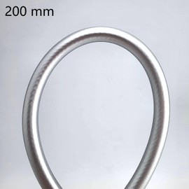 CYILIUEN Universal Flexible Shower Hose 1 m PVC Shower Hose with Kink Protection 304 Stainless Steel Connector, Silver