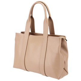 SH Leder ® Inja G789 Women's Genuine Cowhide Leather Handbag Shoulder Bag 14 Inch Laptop Bag for Office School Work Bag Travel with Inner Pocket 39 x 26 cm, Light taupe, L