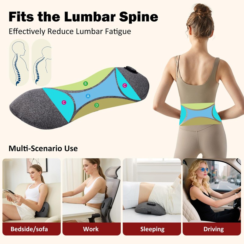 3-in-1 Smooth Spine Triple Fusion Back Massager with Heat