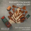 Wooden Spoons for Cooking – 12-Piece Teak Wood Utensil Set