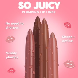 ColourPop So Juicy Plumping Lip Liner with Peptides - Long Lasting Lip Liner for Visibly Plumped & Shaped Lips - Enriched with Smoothing Ceramides & Peppermint - Jaguar (0.01 oz)
