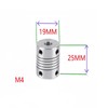 Aluminium Alloy Flexible Coupling, Silver 7mm to 7mm Shaft Coupling