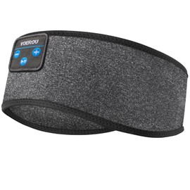 Voerou Sleep Headphones Wireless Bluetooth Headband, Sweat Resistant Sports Headband with Ultra-thin Stereo Speakers for Side Sleepers Sleeping Workout Yoga Running Meditation Unique Gifts Cool Gadget