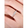 SILBERTALE 3 Round Moissanite Rings for Women- S925 Sterling Silver