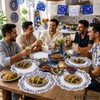 Blue and White Talavera Mexicanos Paper Placemats Mexican Party Decor