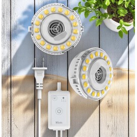 Sgleds Grow Lights for Indoor Plants Full Spectrum, 2 Pack Puck Grow Lights, 150 Wat...