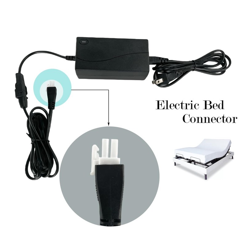 Adjustable Bed Base Power Supply Adapter，Electric Bed Power Supply Replacement