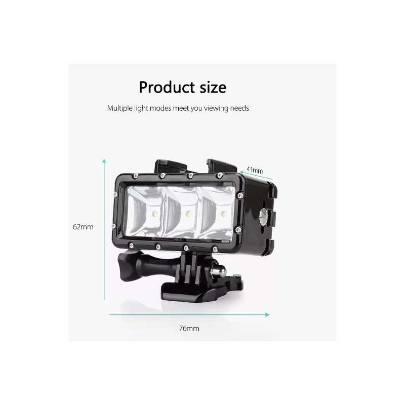 Vamson Lámpara Sub Acuática Buceo Led Flash Luz Cámara Deportiva
