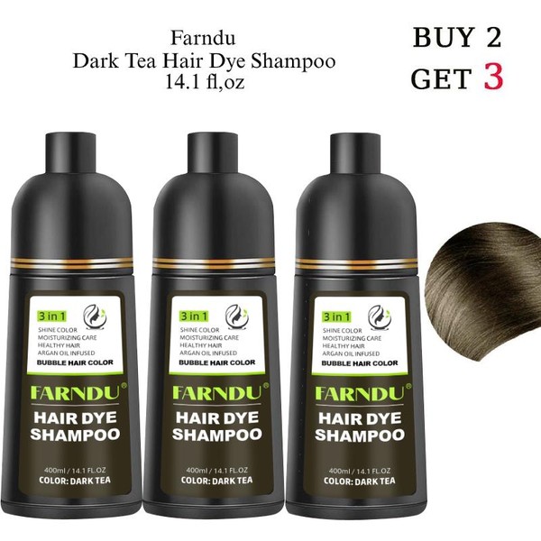 FARNDU Hair Dye 3-in-1 Shampoo Haircare, Cover Gray Hairs, 10