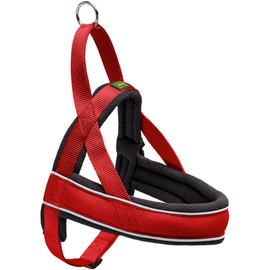 HUNTER RACING Norwegian harness for dogs, nylon, reflective, coat-friendly, 43-53 / S, red