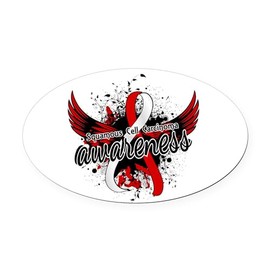 CafePress Squamous Cell Carcinoma Awareness Oval Car Magnet, Euro Oval Bumper Magnet
