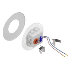 ledscom.de LED stair light, FEX stair light for indoor and outdoor use, round, 85 mm diameter, cool white, 8 pieces