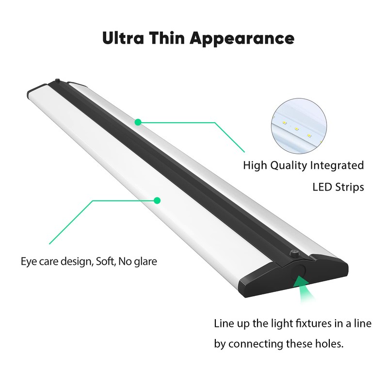 FaithSail 8FT LED Shop Light, 110W LED Wraparound Ultra Slim
