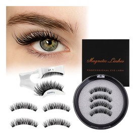 Magnetic False Eyelashes, Classic Style, With Clip