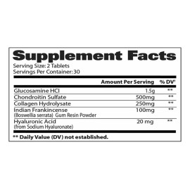 Glucosamina Con Colageno Gat Joint Support 60 Tabletas Sin Sabor                                                                                      
