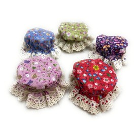 10 Pieces Elastic Jar Cover Cloth - 100% Cotton Jar Cover Cloth - Stretchy Colorful (Red,Blue,Yellow,Pink,Green) Flowered Pattern - Breathable Fermentation Lid Bowl - Reusable Elastic Cloth Jar Covers