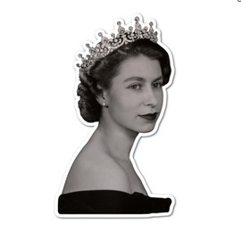 Young Queen Elizabeth England Sticker Waterproof Sticker For Laptop Cell Phone Water Bottle