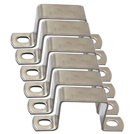 6 Pcs M35x35 304 Stainless Steel Square Tube Clamps U Tube Clamps Buckle U Brackets Seat Clamps