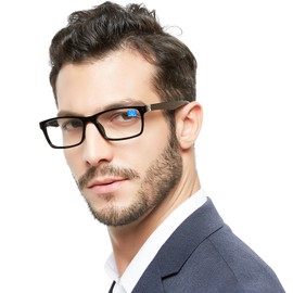 OCCI CHIARI 3.5 Reading Glasses Men Blue Light Blocking Anti Glare Computer Readers for Big Head(1.0 1.25 1.5 1.75 2.0 2.25 2.5 2.75 3.0 3.5 4.0 5.0 6.0)