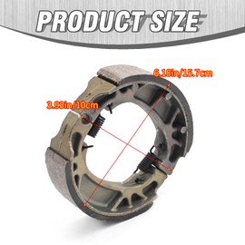 VIKKSAER Metal Motorcycle Brake Shoe Drum Pad Scooter Rear Drum Brake Shoe, for 50cc 70cc ATV Engine Based Scooter