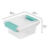 Sterilite Mini Clip Box, Stackable Small Storage Bin with Latching