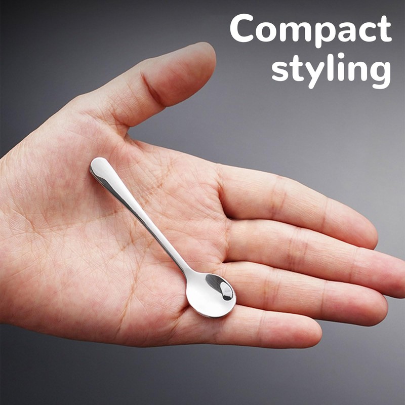 LunarCharm 6 Pieces Small Stainless Steel Spoons for Spice Jars,
