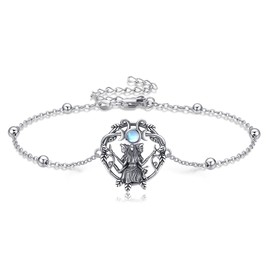 HUKKUN Witch/Dragonfly Bracelet Women's Silver 925 Women's Dragonfly Infinity Bracelet Witch Knot Jewellery Gifts for Women, Sterling Silver