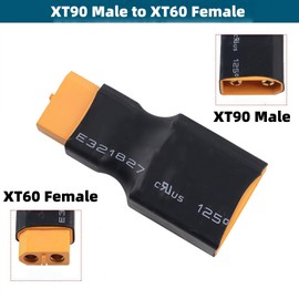 Itexkun Male XT90 to Female XT60 Adapter Connector Plug No Wire 3 pcs for RC Car Lipo NiMH Battery Connectors Airplane Truck Boat Quadcopter ESC