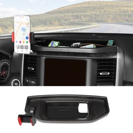 RT-TCZ Dash Mount Holder Cell Phone Holder with Storage Box Kit Bracket Center Console Interior Accessories for Dodge RAM 2018-2023