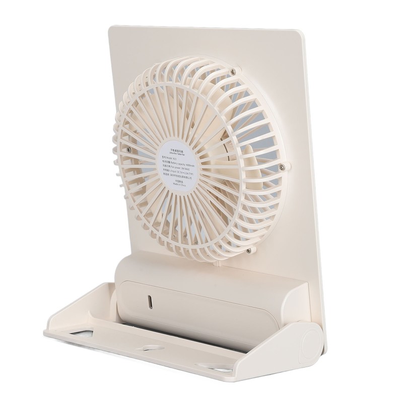 Ultra Thin Table Fan Desktop Flat Battery Operated Standing Hanging