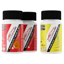 MOTIONCOLORS Orange Havelon Nacre/Zesty Orange ORG für Citroen Autolack Lackstift Set Grundlack Basislack Klarlack je 50ml