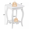 Costway Set of 2 Modern Nightstand End Side Bedside Side