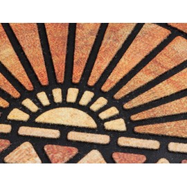 CHICHIC Door Mat Welcome Mat 18 x 30 Inch Front Door Mat Outdoor for Home Entrance Outdoor Mat for Outside Entry Way Doormat Entry Rugs, Heavy Duty Non Slip Rubber Back Low Profile, Semicircle