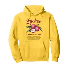 Retro Lychee Exotic Fruit Tropical Vintage Botanical Farmer Pullover Hoodie