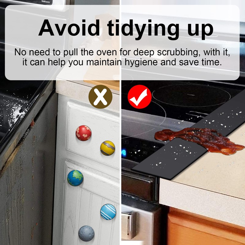 DSYJ Silicone Stove Gap Covers Strips for Kitchen Stove Top