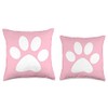 Paw Print Pink White Dog Cat Animal Cute Pet Lover