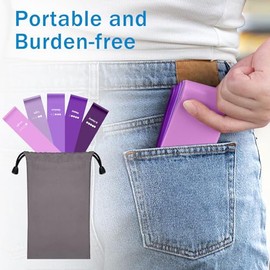 Wanme Bandas de Resistencia [Paquete de 5], Lazos Elásticos para Ejercicio Fitness, Suaves con la Piel para Mujeres y Hombres, 5 Niveles de Resistenci